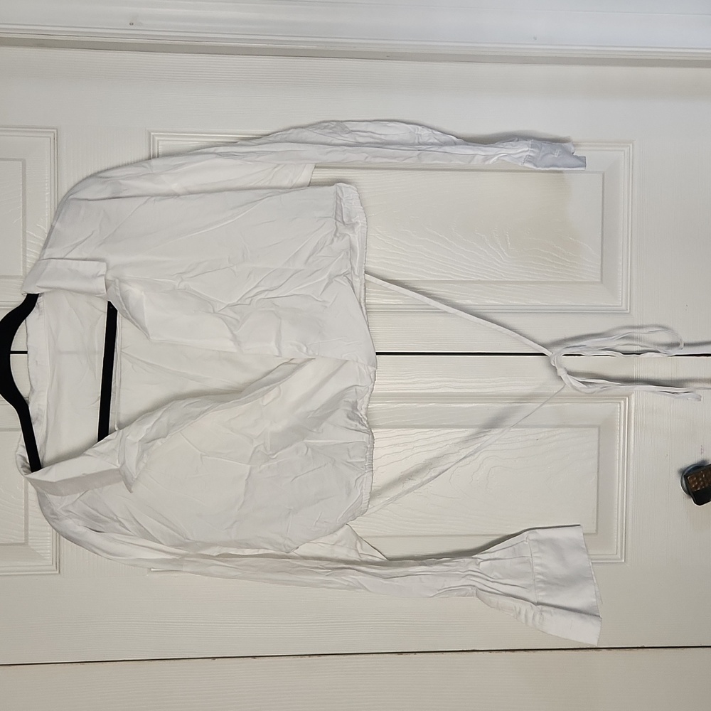 Meshki White Wrap Top